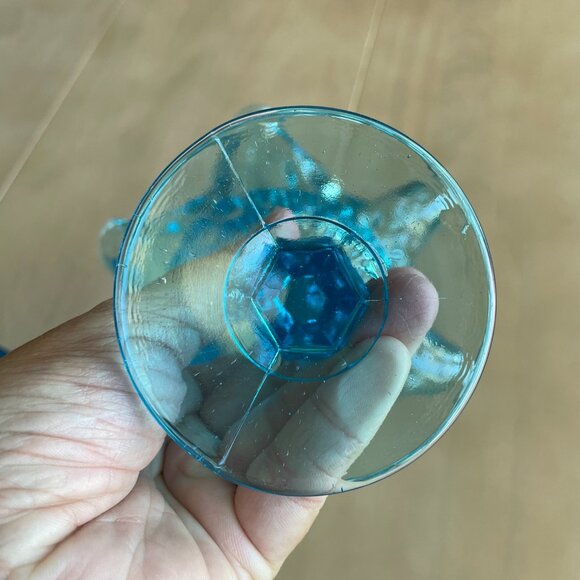 Vintage Rare Mid-Century Blue Glass Dishes Bowls Set - Picture 5 of 16